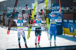 03.03.2022, Drammen, Norway (NOR): Jonna Sundling (SWE), Maiken Caspersen Falla (NOR), Anamarija Lampic (SLO), (l-r) - FIS world cup cross-country, individual sprint, Drammen (NOR). www.nordicfocus.com. © Modica/NordicFocus. Every downloaded picture is fee-liable.