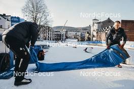 03.03.2022, Drammen, Norway (NOR): Fis Marketing workers in partnership with Wuerth   - FIS world cup cross-country, individual sprint, Drammen (NOR). www.nordicfocus.com. © Modica/NordicFocus. Every downloaded picture is fee-liable.