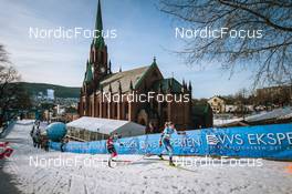 03.03.2022, Drammen, Norway (NOR): Lotta Udnes Weng (NOR), Jasmi Joensuu (FIN), (l-r)  - FIS world cup cross-country, individual sprint, Drammen (NOR). www.nordicfocus.com. © Modica/NordicFocus. Every downloaded picture is fee-liable.