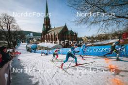 03.03.2022, Drammen, Norway (NOR): Lotta Udnes Weng (NOR), Jasmi Joensuu (FIN), Maiken Caspersen Falla (NOR), Nadine Faehndrich (SUI), Greta Laurent (ITA), Laura Gimmler (GER), (l-r)  - FIS world cup cross-country, individual sprint, Drammen (NOR). www.nordicfocus.com. © Modica/NordicFocus. Every downloaded picture is fee-liable.