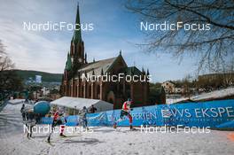 03.03.2022, Drammen, Norway (NOR): Lauri Vuorinen (FIN), Paal Troean Aune (NOR), Anton Persson (SWE), Harald Oestberg Amundsen (NOR), (l-r)  - FIS world cup cross-country, individual sprint, Drammen (NOR). www.nordicfocus.com. © Modica/NordicFocus. Every downloaded picture is fee-liable.