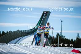 06.03.2022, Oslo, Norway (NOR): Dario Cologna (SUI), Andrew Musgrave (GBR), (l-r)  - FIS world cup cross-country, mass men, Oslo (NOR). www.nordicfocus.com. © Modica/NordicFocus. Every downloaded picture is fee-liable.