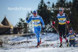 06.03.2022, Oslo, Norway (NOR): Federico Pellegrino (ITA), Olivier Leveille (CAN), (l-r)  - FIS world cup cross-country, mass men, Oslo (NOR). www.nordicfocus.com. © Modica/NordicFocus. Every downloaded picture is fee-liable.