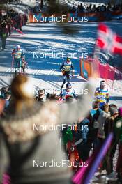 06.03.2022, Oslo, Norway (NOR): Andrew Young (GBR), Albert Kuchler (GER), Ireneu Esteve Altimiras (AND), (l-r)  - FIS world cup cross-country, mass men, Oslo (NOR). www.nordicfocus.com. © Modica/NordicFocus. Every downloaded picture is fee-liable.