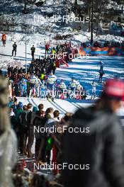 06.03.2022, Oslo, Norway (NOR): Francesco De Fabiani (ITA), Martin Loewstroem Nyenget (NOR), Iivo Niskanen (FIN), Mattis Stenshagen (NOR), Perttu Hyvarinen (FIN), (l-r)  - FIS world cup cross-country, mass men, Oslo (NOR). www.nordicfocus.com. © Modica/NordicFocus. Every downloaded picture is fee-liable.
