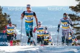 06.03.2022, Oslo, Norway (NOR): Hans Christer Holund (NOR), Clement Parisse (FRA), Sjur Roethe (NOR), William Poromaa (SWE), (l-r)  - FIS world cup cross-country, mass men, Oslo (NOR). www.nordicfocus.com. © Modica/NordicFocus. Every downloaded picture is fee-liable.