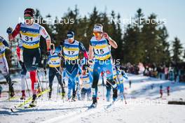 06.03.2022, Oslo, Norway (NOR): Haavard Moseby (NOR), Dario Cologna (SUI), Clement Parisse (FRA), (l-r)  - FIS world cup cross-country, mass men, Oslo (NOR). www.nordicfocus.com. © Modica/NordicFocus. Every downloaded picture is fee-liable.
