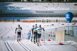 06.03.2022, Oslo, Norway (NOR): Scott Patterson (USA), Jonas Dobler (GER), Lauri Lepisto (FIN), (l-r)  - FIS world cup cross-country, mass men, Oslo (NOR). www.nordicfocus.com. © Modica/NordicFocus. Every downloaded picture is fee-liable.