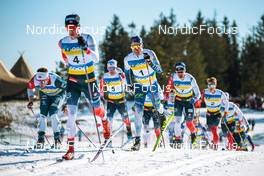 06.03.2022, Oslo, Norway (NOR): Andrew Musgrave (GBR), Harald Oestberg Amundsen (NOR), Sjur Roethe (NOR), Iivo Niskanen (FIN), Hans Christer Holund (NOR), (l-r)  - FIS world cup cross-country, mass men, Oslo (NOR). www.nordicfocus.com. © Modica/NordicFocus. Every downloaded picture is fee-liable.