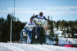 06.03.2022, Oslo, Norway (NOR): Perttu Hyvarinen (FIN), Eirik Mysen (NOR), (l-r)  - FIS world cup cross-country, mass men, Oslo (NOR). www.nordicfocus.com. © Modica/NordicFocus. Every downloaded picture is fee-liable.