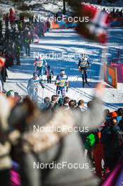 06.03.2022, Oslo, Norway (NOR): Candide Pralong (SUI), Ireneu Esteve Altimiras (AND), Albert Kuchler (GER), (l-r)  - FIS world cup cross-country, mass men, Oslo (NOR). www.nordicfocus.com. © Modica/NordicFocus. Every downloaded picture is fee-liable.