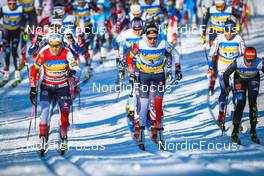 05.03.2022, Oslo, Norway (NOR): Therese Johaug (NOR), Heidi Weng (NOR), Katharina Hennig (GER), (l-r)  - FIS world cup cross-country, mass women, Oslo (NOR). www.nordicfocus.com. © Thibaut/NordicFocus. Every downloaded picture is fee-liable.