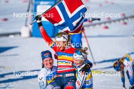 05.03.2022, Oslo, Norway (NOR): Krista Parmakoski (FIN), Therese Johaug (NOR), Jonna Sundling (SWE), (l-r) - FIS world cup cross-country, mass women, Oslo (NOR). www.nordicfocus.com. © Thibaut/NordicFocus. Every downloaded picture is fee-liable.
