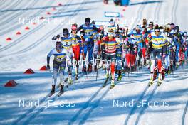 05.03.2022, Oslo, Norway (NOR): Krista Parmakoski (FIN), Ebba Andersson (SWE), Teresa Stadlober (AUT), Therese Johaug (NOR), Heidi Weng (NOR), (l-r)  - FIS world cup cross-country, mass women, Oslo (NOR). www.nordicfocus.com. © Thibaut/NordicFocus. Every downloaded picture is fee-liable.
