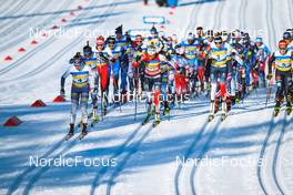 05.03.2022, Oslo, Norway (NOR): Krista Parmakoski (FIN), Ebba Andersson (SWE), Teresa Stadlober (AUT), Therese Johaug (NOR), Heidi Weng (NOR), Katharina Hennig (GER), (l-r)  - FIS world cup cross-country, mass women, Oslo (NOR). www.nordicfocus.com. © Thibaut/NordicFocus. Every downloaded picture is fee-liable.