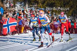 05.03.2022, Oslo, Norway (NOR): Katharina Hennig (GER), Marte Skaanes (NOR), Teresa Stadlober (AUT), (l-r)  - FIS world cup cross-country, mass women, Oslo (NOR). www.nordicfocus.com. © Thibaut/NordicFocus. Every downloaded picture is fee-liable.