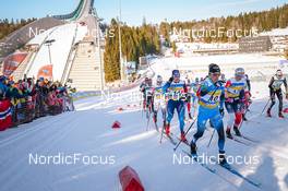 05.03.2022, Oslo, Norway (NOR): Jonna Sundling (SWE), Nadine Faehndrich (SUI), Delphine Claudel (FRA), Anne Kjersti Kalvaa (NOR), Pia Fink (GER), (l-r)  - FIS world cup cross-country, mass women, Oslo (NOR). www.nordicfocus.com. © Thibaut/NordicFocus. Every downloaded picture is fee-liable.