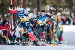 12.03.2022, Falun, Sweden (SWE): Lotta Udnes Weng (NOR), Katherine Stewart-Jones (CAN), (l-r)  - FIS world cup cross-country, 10km women, Falun (SWE). www.nordicfocus.com. © Modica/NordicFocus. Every downloaded picture is fee-liable.