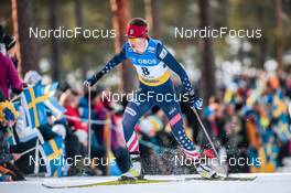12.03.2022, Falun, Sweden (SWE): Caitlin Patterson (USA) - FIS world cup cross-country, 10km women, Falun (SWE). www.nordicfocus.com. © Modica/NordicFocus. Every downloaded picture is fee-liable.