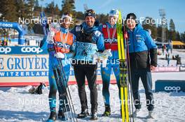 11.03.2022, Falun, Sweden (SWE): Richard Jouve (FRA), Lucas Chanavat (FRA), (l-r) - FIS world cup cross-country, cups, Falun (SWE). www.nordicfocus.com. © Modica/NordicFocus. Every downloaded picture is fee-liable.