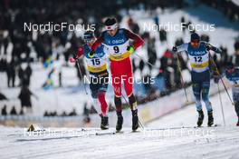 11.03.2022, Falun, Sweden (SWE): Lars Hjelmeset (NOR), Qiang Wang (CHN), (l-r) - FIS world cup cross-country, individual sprint, Falun (SWE). www.nordicfocus.com. © Modica/NordicFocus. Every downloaded picture is fee-liable.