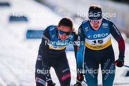 11.03.2022, Falun, Sweden (SWE): Julia Kern (USA), Nadine Faehndrich (SUI), (l-r)  - FIS world cup cross-country, individual sprint, Falun (SWE). www.nordicfocus.com. © Modica/NordicFocus. Every downloaded picture is fee-liable.