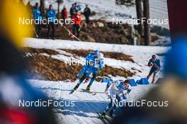 11.03.2022, Falun, Sweden (SWE): Lucas Chanavat (FRA), Anton Persson (SWE), (l-r) - FIS world cup cross-country, individual sprint, Falun (SWE). www.nordicfocus.com. © Modica/NordicFocus. Every downloaded picture is fee-liable.