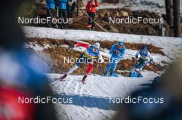 11.03.2022, Falun, Sweden (SWE): Francesco De Fabiani (ITA), Lauri Vuorinen (FIN), (l-r) - FIS world cup cross-country, individual sprint, Falun (SWE). www.nordicfocus.com. © Modica/NordicFocus. Every downloaded picture is fee-liable.