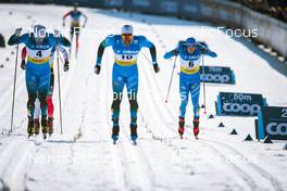 11.03.2022, Falun, Sweden (SWE): Lucas Chanavat (FRA), Federico Pellegrino (ITA), (l-r) - FIS world cup cross-country, individual sprint, Falun (SWE). www.nordicfocus.com. © Modica/NordicFocus. Every downloaded picture is fee-liable.