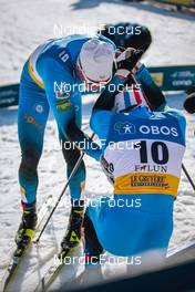11.03.2022, Falun, Sweden (SWE): Lucas Chanavat (FRA), Richard Jouve (FRA), (l-r) - FIS world cup cross-country, individual sprint, Falun (SWE). www.nordicfocus.com. © Modica/NordicFocus. Every downloaded picture is fee-liable.