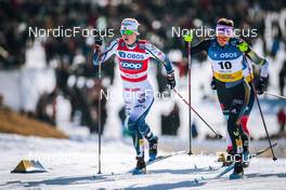 11.03.2022, Falun, Sweden (SWE): Maja Dahlqvist (SWE), Laura Gimmler (GER), (l-r)  - FIS world cup cross-country, individual sprint, Falun (SWE). www.nordicfocus.com. © Modica/NordicFocus. Every downloaded picture is fee-liable.