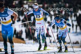 11.03.2022, Falun, Sweden (SWE): Oskar Svensson (SWE), Johan Haeggstroem (SWE), (l-r) - FIS world cup cross-country, individual sprint, Falun (SWE). www.nordicfocus.com. © Modica/NordicFocus. Every downloaded picture is fee-liable.