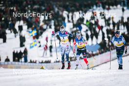 11.03.2022, Falun, Sweden (SWE): Jonna Sundling (SWE), Julie Myhre (NOR), Johanna Matintalo (FIN), (l-r)  - FIS world cup cross-country, individual sprint, Falun (SWE). www.nordicfocus.com. © Modica/NordicFocus. Every downloaded picture is fee-liable.