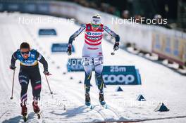 11.03.2022, Falun, Sweden (SWE): Julia Kern (USA), Maja Dahlqvist (SWE), (l-r)  - FIS world cup cross-country, individual sprint, Falun (SWE). www.nordicfocus.com. © Modica/NordicFocus. Every downloaded picture is fee-liable.
