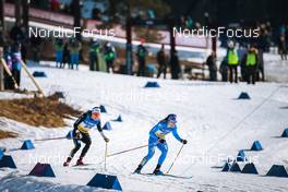 11.03.2022, Falun, Sweden (SWE): Pia Fink (GER), Nicole Monsorno (ITA), (l-r)  - FIS world cup cross-country, individual sprint, Falun (SWE). www.nordicfocus.com. © Modica/NordicFocus. Every downloaded picture is fee-liable.