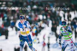 11.03.2022, Falun, Sweden (SWE): Johanna Matintalo (FIN), Frida Karlsson (SWE), (l-r)  - FIS world cup cross-country, individual sprint, Falun (SWE). www.nordicfocus.com. © Modica/NordicFocus. Every downloaded picture is fee-liable.