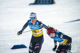 13.03.2022, Falun, Sweden (SWE): Caitlin Patterson (USA), Adam Martin (USA), (l-r)  - FIS world cup cross-country, mixed relay, Falun (SWE). www.nordicfocus.com. © Modica/NordicFocus. Every downloaded picture is fee-liable.