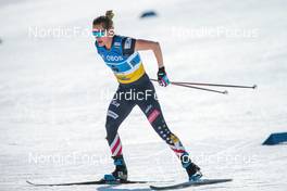 13.03.2022, Falun, Sweden (SWE): Jessie Diggins (USA) - FIS world cup cross-country, mixed relay, Falun (SWE). www.nordicfocus.com. © Modica/NordicFocus. Every downloaded picture is fee-liable.