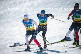 13.03.2022, Falun, Sweden (SWE): Sjur Roethe (NOR), Lucas Boegl (GER), (l-r)  - FIS world cup cross-country, mixed relay, Falun (SWE). www.nordicfocus.com. © Modica/NordicFocus. Every downloaded picture is fee-liable.