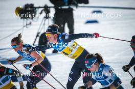 13.03.2022, Falun, Sweden (SWE): Victoria Carl (GER), Friedrich Moch (GER), (l-r)  - FIS world cup cross-country, mixed relay, Falun (SWE). www.nordicfocus.com. © Modica/NordicFocus. Every downloaded picture is fee-liable.