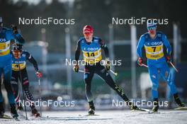 13.03.2022, Falun, Sweden (SWE): Florian Notz (GER), Giandomenico Salvadori (ITA), (l-r)  - FIS world cup cross-country, mixed relay, Falun (SWE). www.nordicfocus.com. © Modica/NordicFocus. Every downloaded picture is fee-liable.