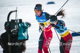 13.03.2022, Falun, Sweden (SWE): Ryo Hirose (JPN), Masae Tsuchiya (JPN), (l-r)  - FIS world cup cross-country, mixed relay, Falun (SWE). www.nordicfocus.com. © Modica/NordicFocus. Every downloaded picture is fee-liable.