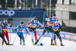 13.03.2022, Falun, Sweden (SWE): Heidi Weng (NOR), Kerttu Niskanen (FIN), (l-r)  - FIS world cup cross-country, mixed relay, Falun (SWE). www.nordicfocus.com. © Modica/NordicFocus. Every downloaded picture is fee-liable.