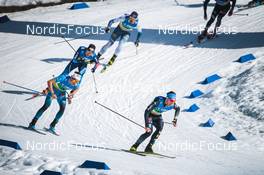 13.03.2022, Falun, Sweden (SWE): Clement Parisse (FRA), Jonas Dobler (GER), (l-r)  - FIS world cup cross-country, mixed relay, Falun (SWE). www.nordicfocus.com. © Modica/NordicFocus. Every downloaded picture is fee-liable.