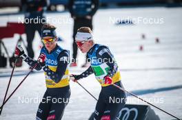 13.03.2022, Falun, Sweden (SWE): Scott Patterson (USA), Zak Ketterson (USA), (l-r)  - FIS world cup cross-country, mixed relay, Falun (SWE). www.nordicfocus.com. © Modica/NordicFocus. Every downloaded picture is fee-liable.