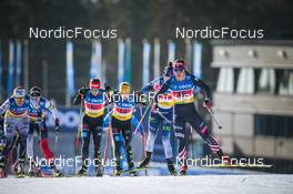 13.03.2022, Falun, Sweden (SWE): Ebba Andersson (SWE), Heidi Weng (NOR), Katharina Hennig (GER), Lisa Lohmann (GER), Kerttu Niskanen (FIN), Julia Kern (USA), (l-r)  - FIS world cup cross-country, mixed relay, Falun (SWE). www.nordicfocus.com. © Modica/NordicFocus. Every downloaded picture is fee-liable.