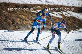 13.03.2022, Falun, Sweden (SWE): Delphine Claudel (FRA), Kerttu Niskanen (FIN), (l-r)  - FIS world cup cross-country, mixed relay, Falun (SWE). www.nordicfocus.com. © Modica/NordicFocus. Every downloaded picture is fee-liable.