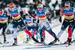 13.03.2022, Falun, Sweden (SWE): Lotta Udnes Weng (NOR), Tiril Udnes Weng (NOR), (l-r)  - FIS world cup cross-country, mixed team sprint, Falun (SWE). www.nordicfocus.com. © Modica/NordicFocus. Every downloaded picture is fee-liable.