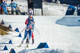 13.03.2022, Falun, Sweden (SWE): Tiril Udnes Weng (NOR), Anamarija Lampic (SLO), (l-r)  - FIS world cup cross-country, mixed team sprint, Falun (SWE). www.nordicfocus.com. © Modica/NordicFocus. Every downloaded picture is fee-liable.