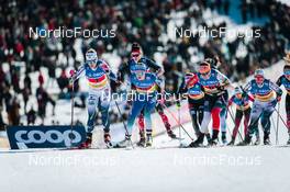 13.03.2022, Falun, Sweden (SWE): Jonna Sundling (SWE), Anamarija Lampic (SLO), Lotta Udnes Weng (NOR), Johanna Hagstroem (SWE), (l-r)  - FIS world cup cross-country, mixed team sprint, Falun (SWE). www.nordicfocus.com. © Modica/NordicFocus. Every downloaded picture is fee-liable.